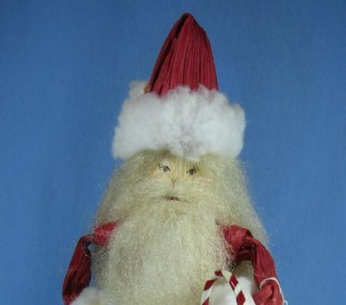 Cornshuck SANTA Doll - Folk Art Corn Shuck Creation
