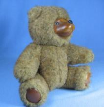 vintage Applause Teddy Bear JAMIE - Robert Raike Wooden Face Toy