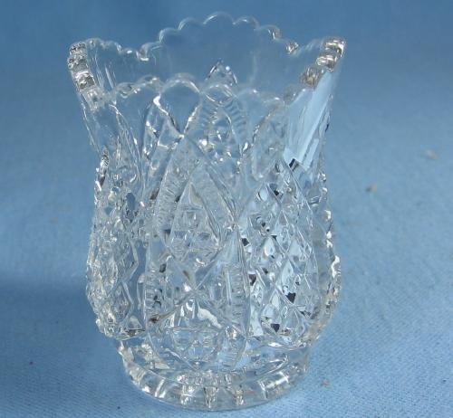 old Fenton Coin Dot Ruffled Opalescent Art Glass Water Pitcher