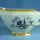 Pottery Beyer & Bock Porcelain BIRD and Flower Pattern Creamer Pitcher - Antique Germany Lustre Porcelain