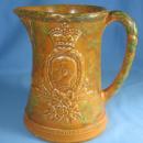 KING EDWARD VIII Coronation 1937 Mottled Pottery Pitcher