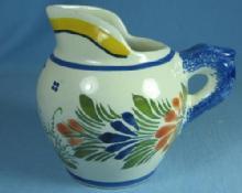Henriot QUIMPER France Pitcher - Vintage Porcelain Pottery