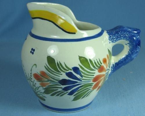 Henriot QUIMPER France Pitcher - Vintage Porcelain Pottery