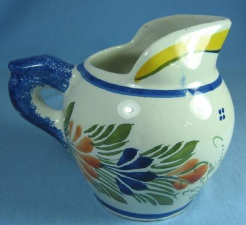 Henriot QUIMPER France Pitcher - Vintage Porcelain Pottery