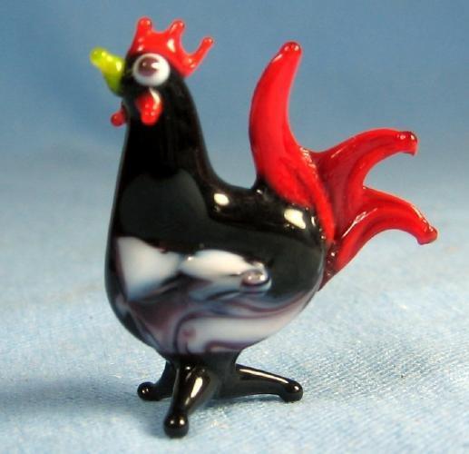Mini Miniature Czech Glass CHICKEN