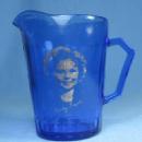 old SHIRLEY TEMPLE Antique Hazel-Atlas Cobalt Glass Creamer Pitcher
