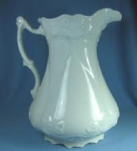 Ironstone Pitcher - Huge Victorian Wash Basin Pitcher for the Vanity