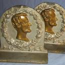 ABE LINCOLN Cast Metal Bookends - Metalware