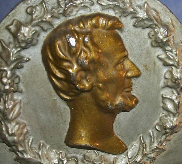 ABE LINCOLN Cast Metal Bookends - Metalware