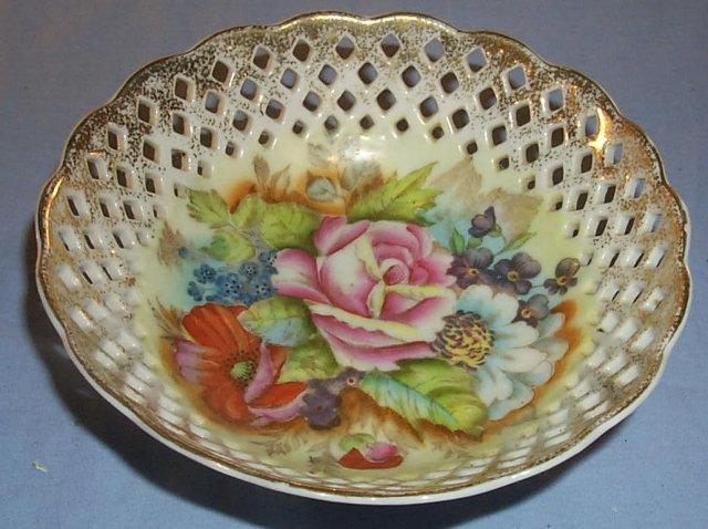 OCCUPIED JAPAN Open Lace Porcelain Bowl