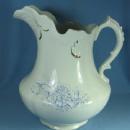 Ironstone Water PITCHER - Blue Decoration Stoneware Pottery