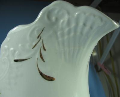 Ironstone Water PITCHER - Blue Decoration Stoneware Pottery