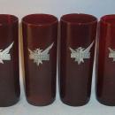 Four SMIRNOFF Ruby Red Glasses - Advertising