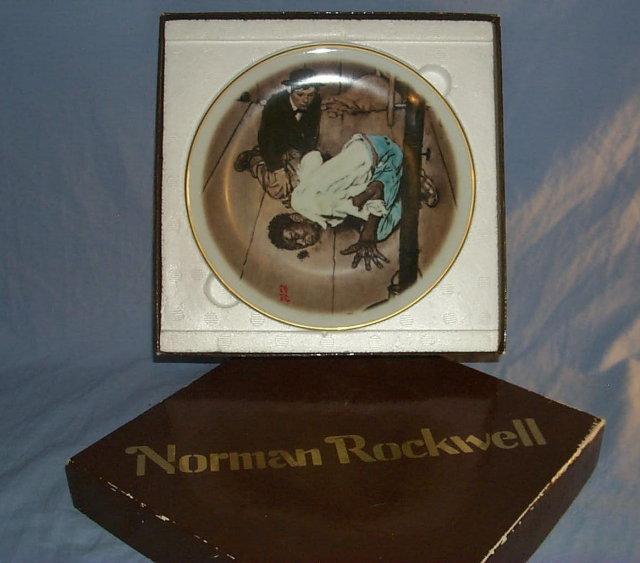 Norman Rockwell Huck Finn Series II LISTENING Porcelain Collector Plate