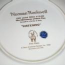 Norman Rockwell Huck Finn Series II LISTENING Porcelain Collector Plate
