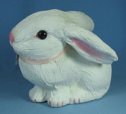 Easter Papier Mache RABBIT Figure - Easter Spring or Holiday Decoration