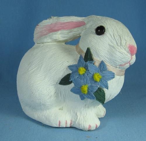 Easter Papier Mache RABBIT Figure - Easter Spring or Holiday Decoration
