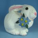 Easter Papier Mache RABBIT Figure - Easter Spring or Holiday Decoration