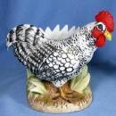 Lefton PLYMOUTH ROCK Chicken Figurine Vase - Vintage Porcelain Japan