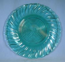 old SWIRL Depression Glass Jeannette ULTRA-MARINE Plate