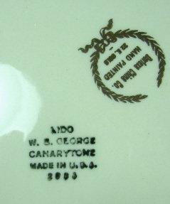 22k Gold Rim COLONIAL Scene Porcelain Plate