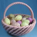 Porcelain Easter BASKET filled with Easter Eggs