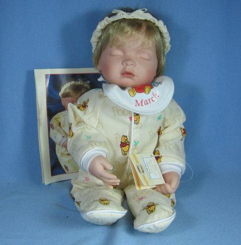 Winnie the Pooh BIRTHSTONE DREAMERS Baby Girl MARCH Doll MIB