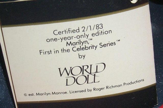 MARILYN MONROE Collectible Doll in Original Box