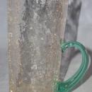CRACKLE GLASS Lemonade Pitcher with Four Matching Cups