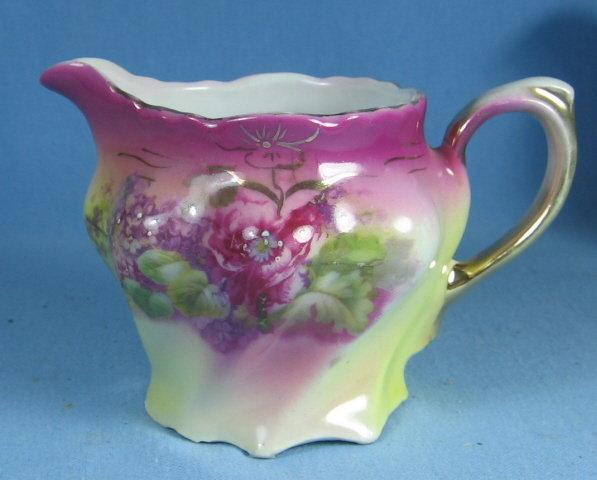 Antique German Lustre Creamer Pitcher - Luster Porcelain
