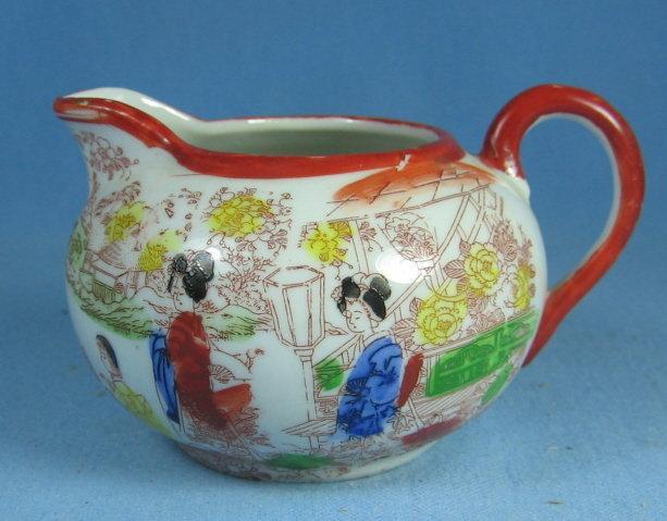 Antique Satsuma Creamer Pitcher - Porcelain