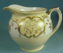 Antique Japan Porcelain HEAVY GOLD Decorated Creamer Pitcher