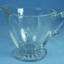 old Vintage Elegant Etched clear Glass Creamer Pitcher