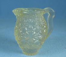 Vintage BUTTON & DAISY Child Toy Glass PITCHER