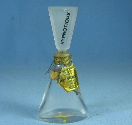 Vintage HYPNOTIQUE Perfume French Mini Bottle - Frosted Glass Stopper