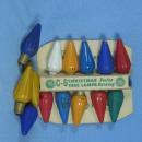 Christmas LIGHT BULBS - Vintage Holiday Group on Original Cardboard Presentation Pack