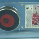 Detroit Red Wing Hockey TIM CHEVELDAE Souvenir Autographed PUCK Display - sporting