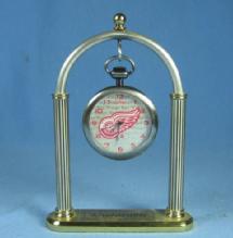 Detroit Red Wing Hockey Pocket Watch and Watch Display - sporting