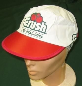 Cherry CRUSH PAINTER Hat - Vintage Advertising wearable for Crush Soft Drink Beverage