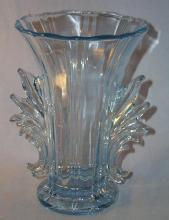 Blue Fostoria BAROQUE Glass Vase