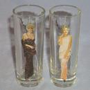 Pair of MARILYN MONROE Glass Shot Glasses