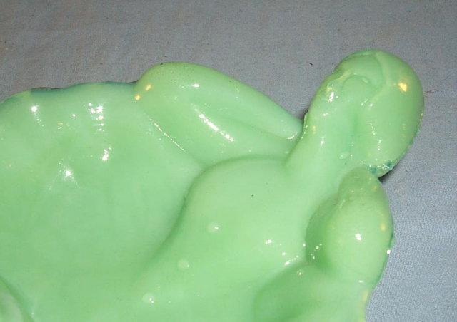 JADITE Woman Image Glass Dresser Tray