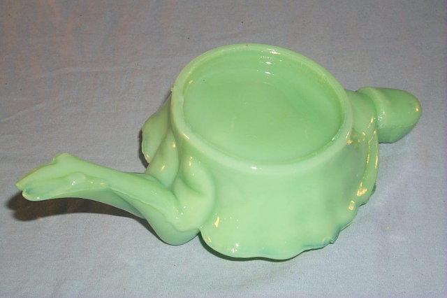 JADITE Woman Image Glass Dresser Tray