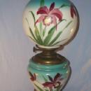 Beautiful IRIS Hurricane Electrified Oil Lamp- Fine Art & Lamps