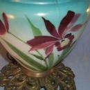 Beautiful IRIS Hurricane Electrified Oil Lamp- Fine Art & Lamps