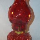 Red MOON & STARS Glass Oil Lamp