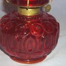 Red MOON & STARS Glass Oil Lamp