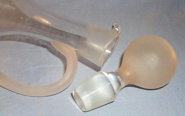Satin Pink Liqueor Decanter / Stem Glass Set