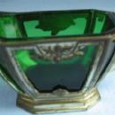 old vintage Emerald GREEN Glass Creamer Pitcher
