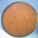 Antique Hand Carved Wood Smoking Tobacco HUMIDOR - tobacciana